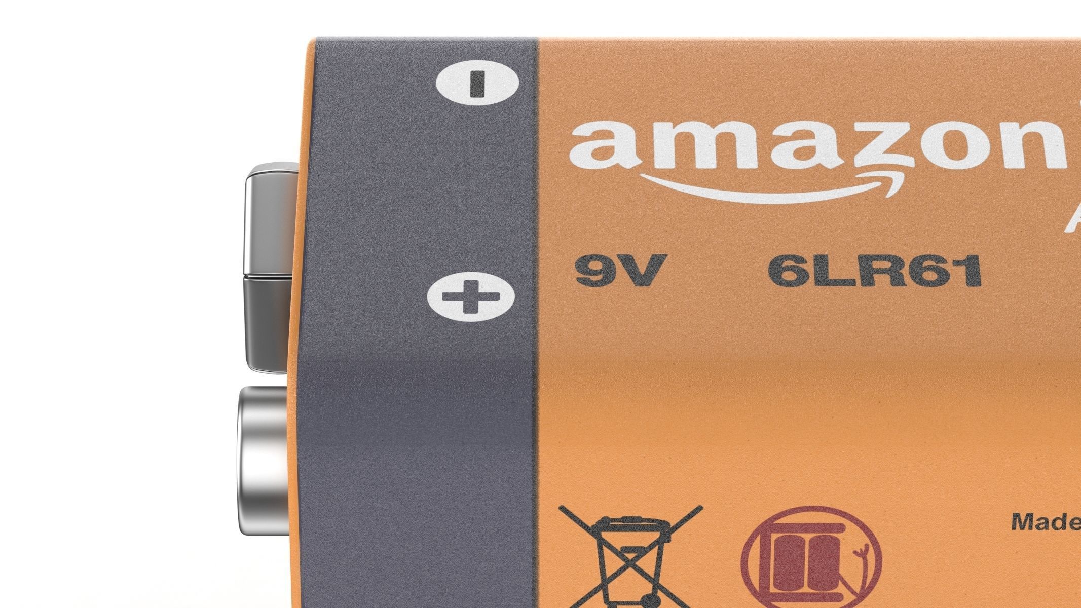 AmazonBasics 9 Volt Everyday Alkaline Batteries 3D model_6