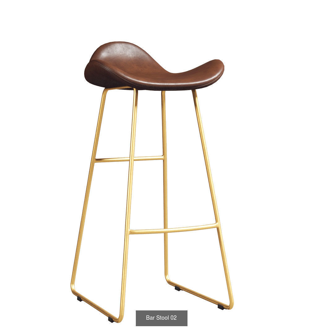 Chairs collection leather bar stool with legs _6