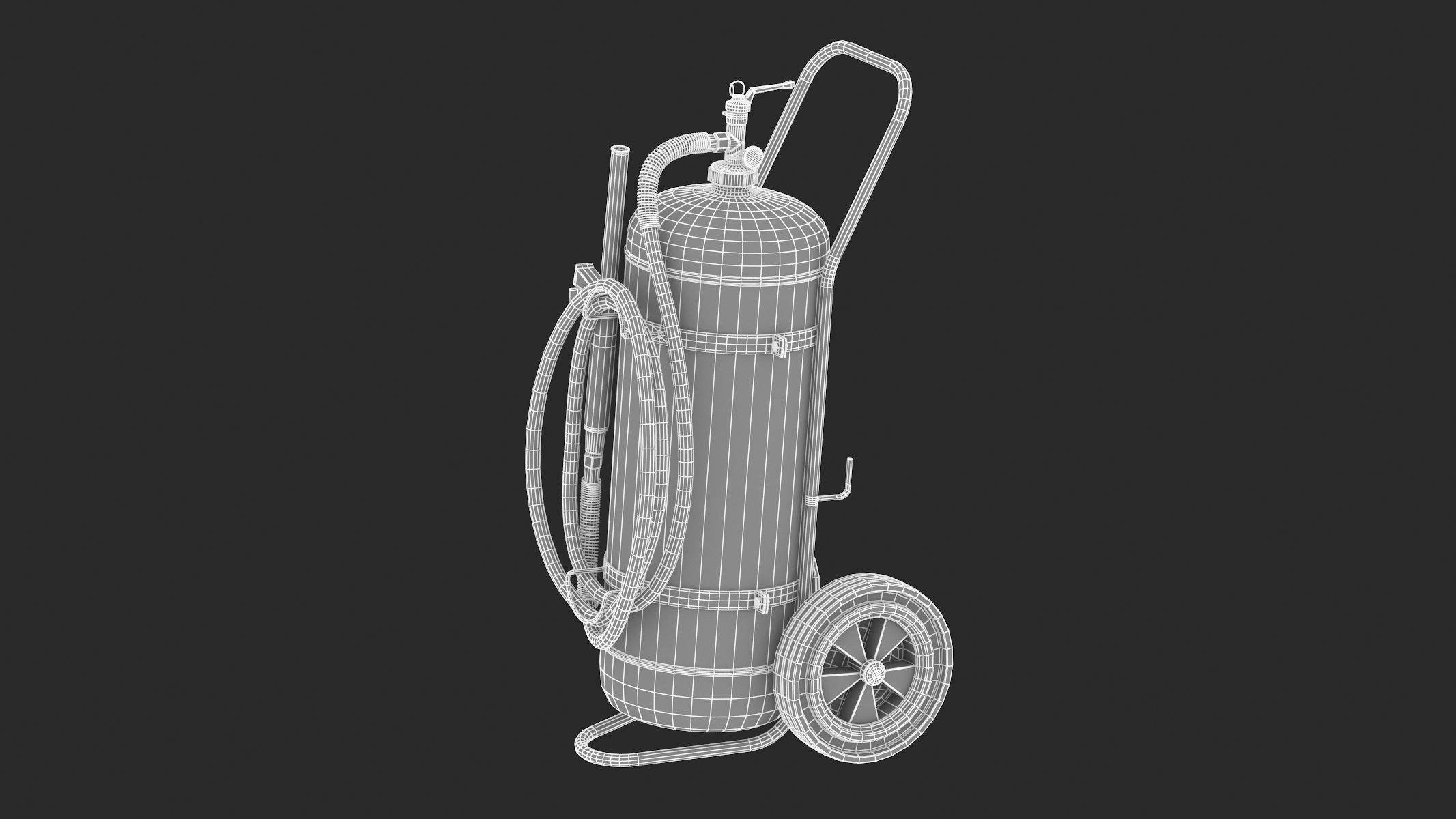 Foam Spray Fire Extinguisher  3D model_3