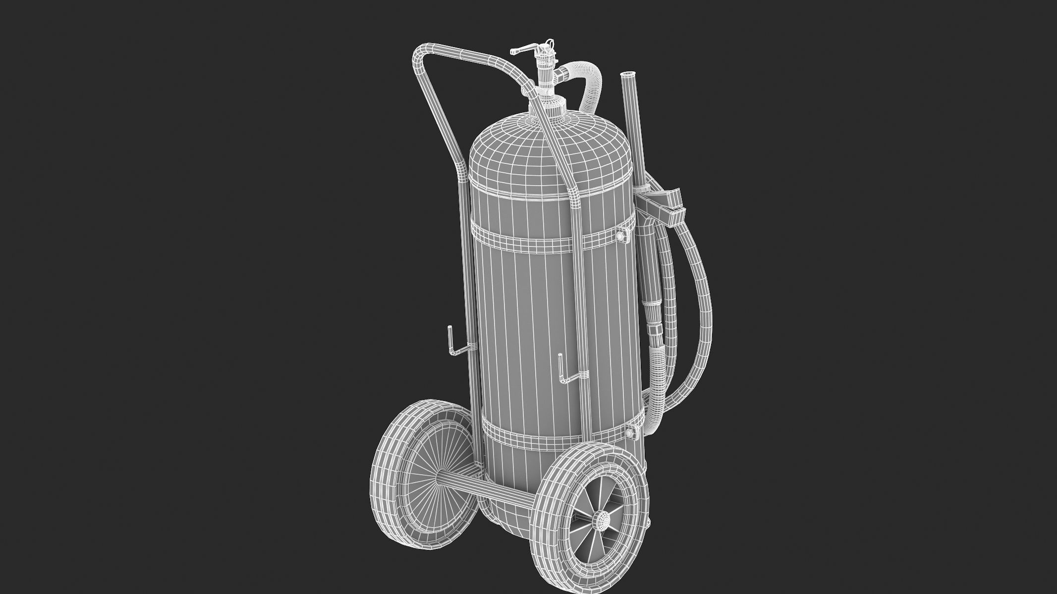 Foam Spray Fire Extinguisher  3D model_7