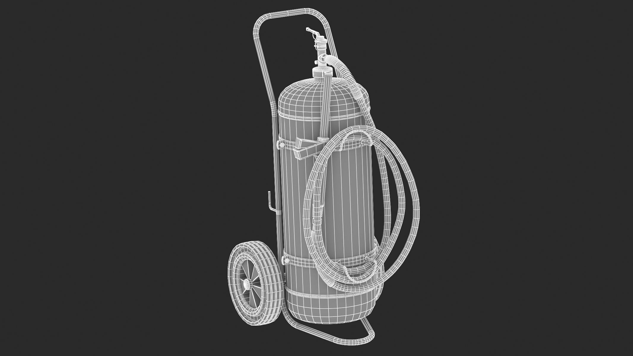 Foam Spray Fire Extinguisher  3D model_5