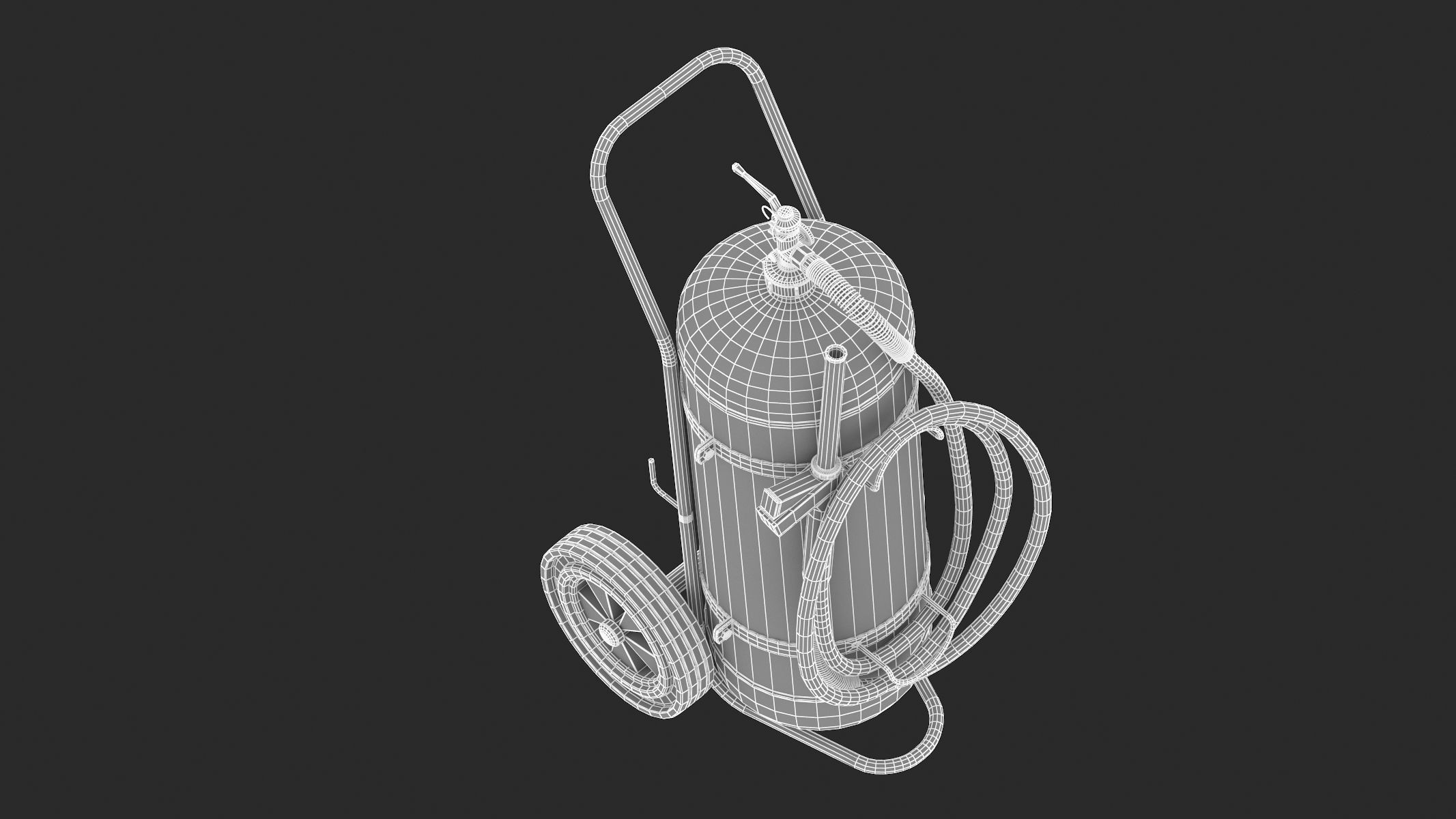 Foam Spray Fire Extinguisher  3D model_8