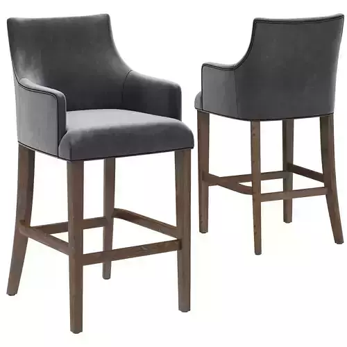 Restoration Hardware Ella Leather Stool 3D model