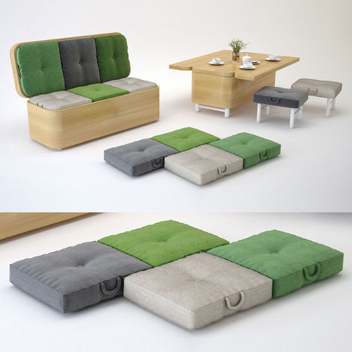 Convertible sofa 3D model