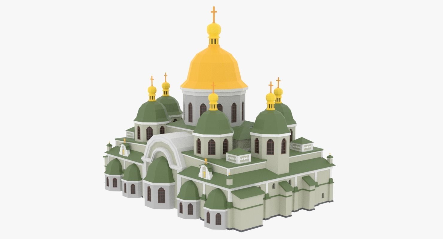 Christian Church01 3D Model Low-poly 3D model_5