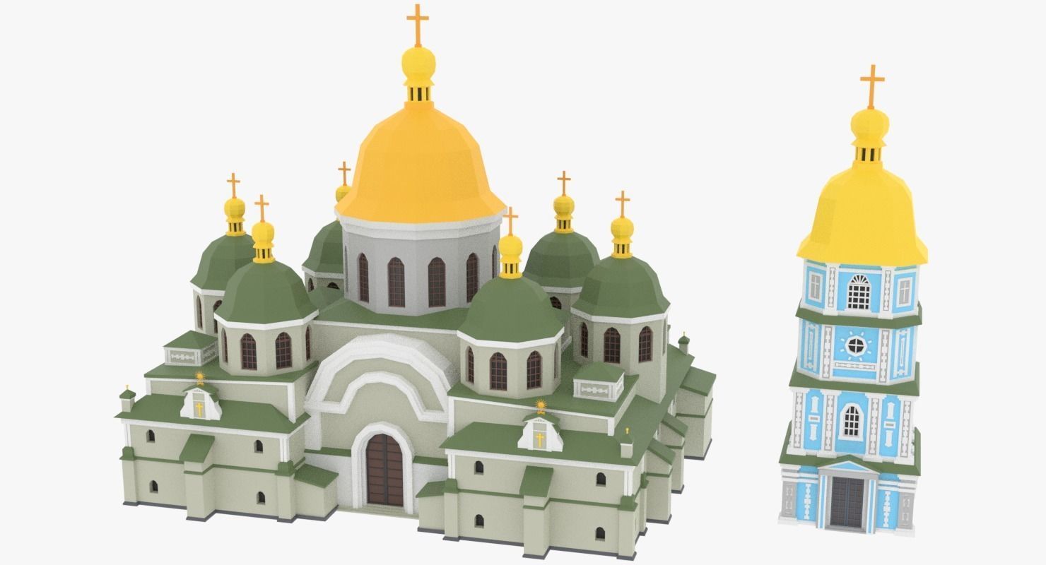 Christian Church01 3D Model Low-poly 3D model_1