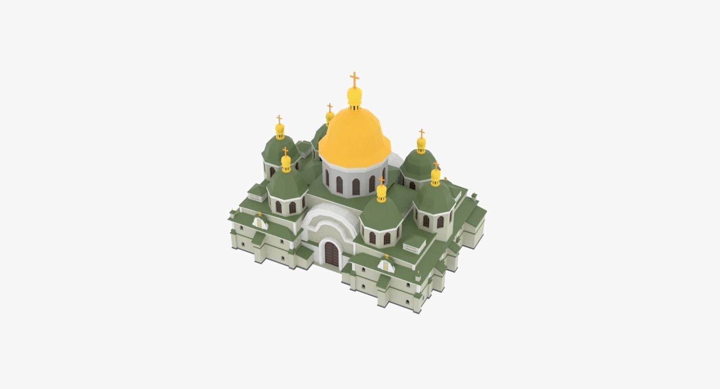 Christian Church01 3D Model Low-poly 3D model_2