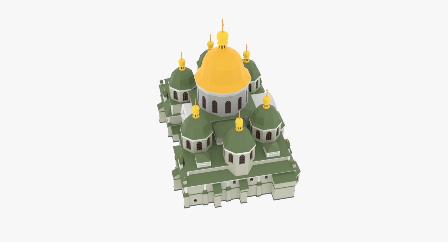 Christian Church01 3D Model Low-poly 3D model_3