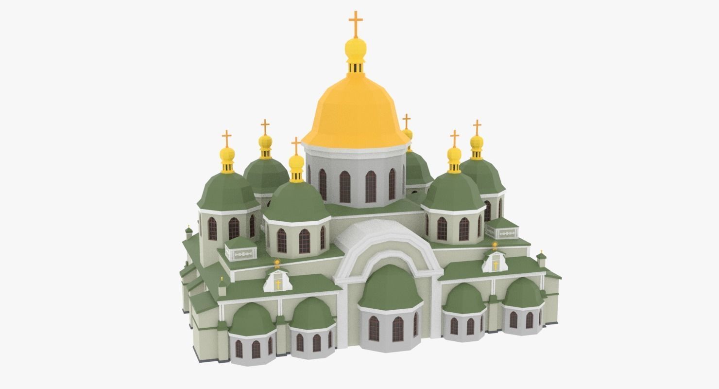 Christian Church01 3D Model Low-poly 3D model_4