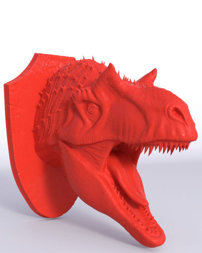 Alossaur Wall trohpy Free 3D print model