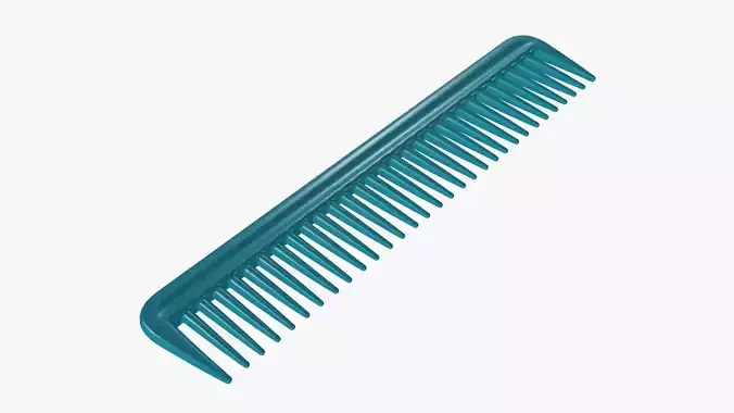 Plastic hair comb type 3 3D model