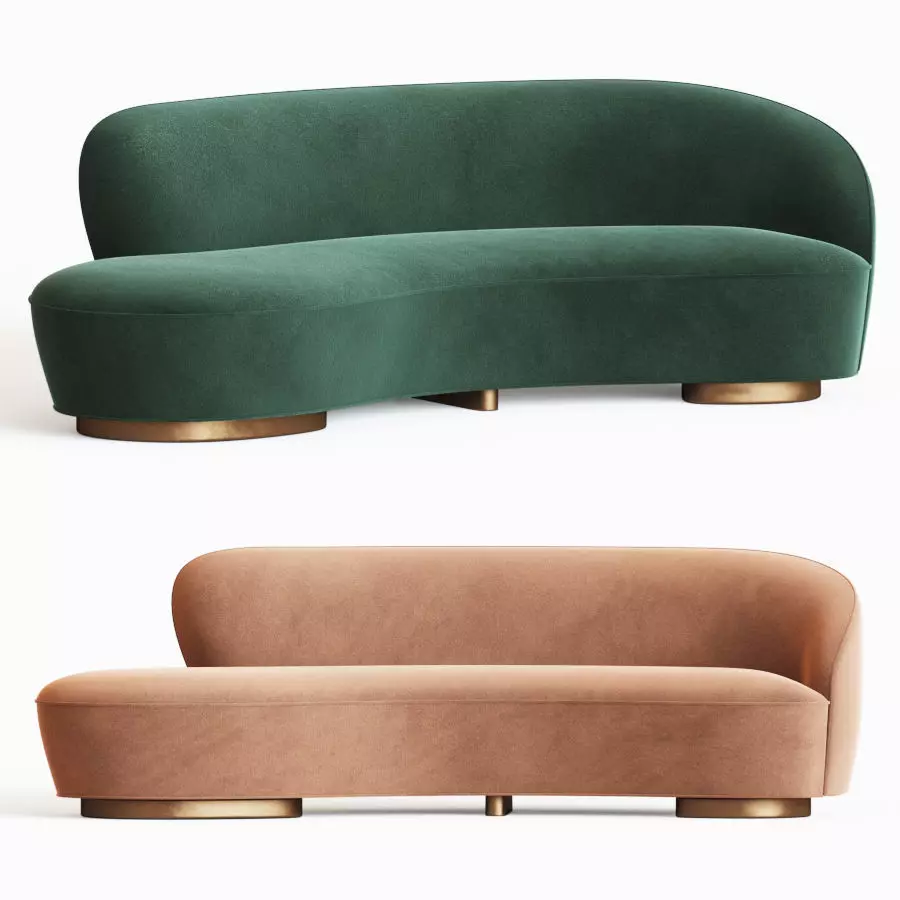 Mini Sofa With Arm Vladimir Kagan 3D model