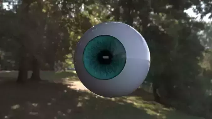 eyeball alien eye flying in air