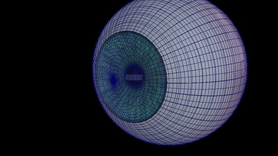 eyeball alien eye flying in air 3D model_13