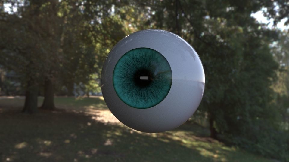 eyeball alien eye flying in air 3D model_15