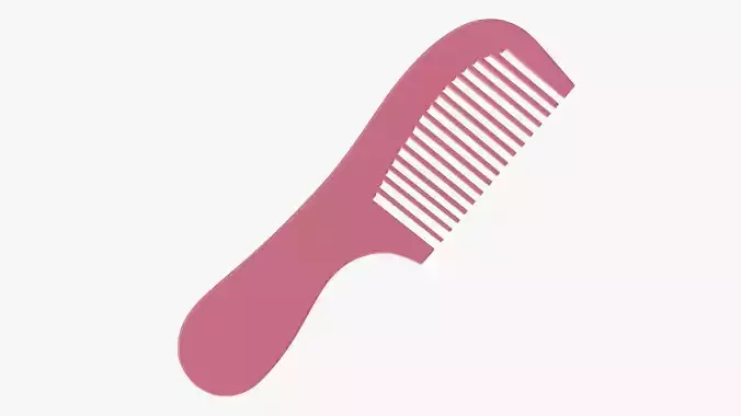 Plastic hair comb type 4 3D model