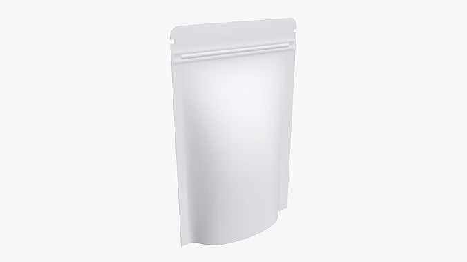 Plastic pouch bag food packing 3D model