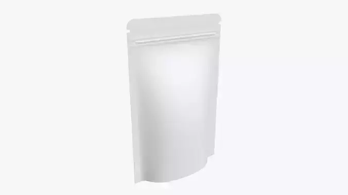 Plastic pouch bag food packing 3D model