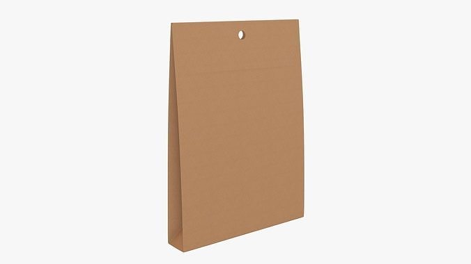 Paper bag packing  01 3D model