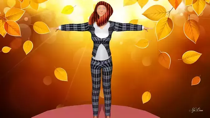 woman in pretty suit