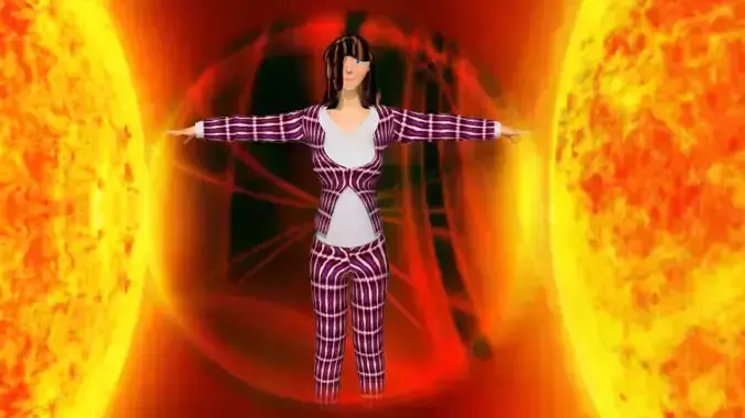 beautiful woman in suit