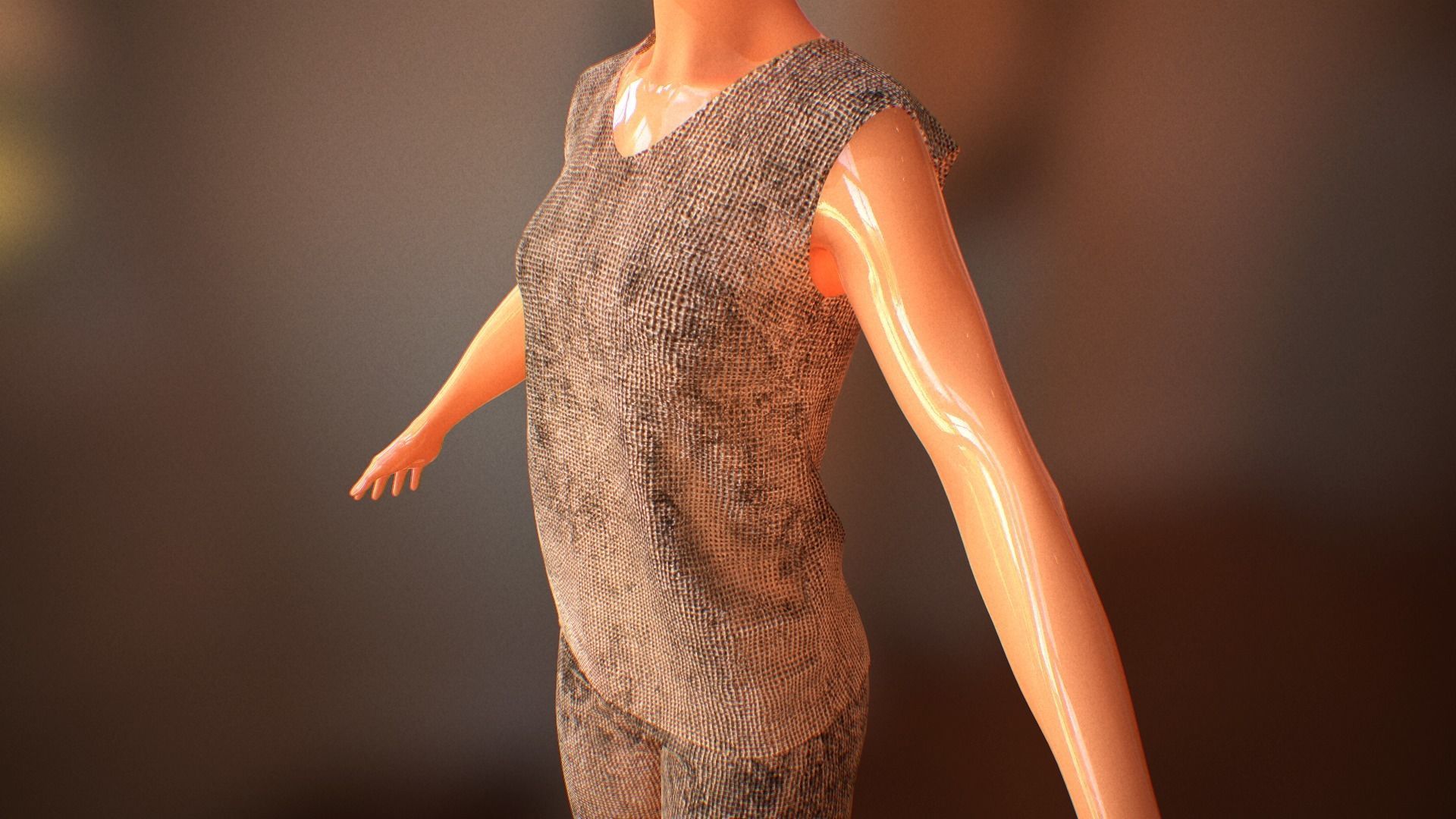 Pant suit Low-poly 3D model_26