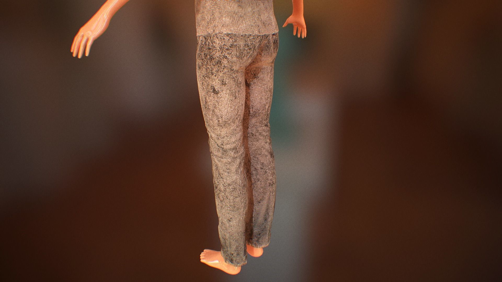 Pant suit Low-poly 3D model_27