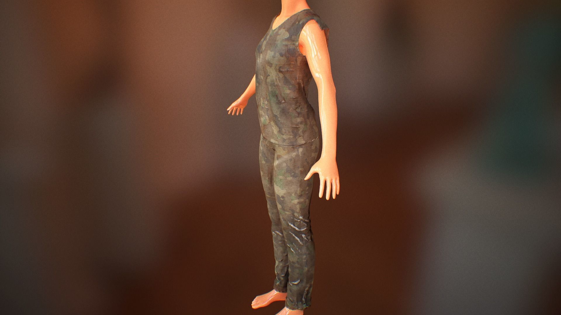 Pant suit Low-poly 3D model_21