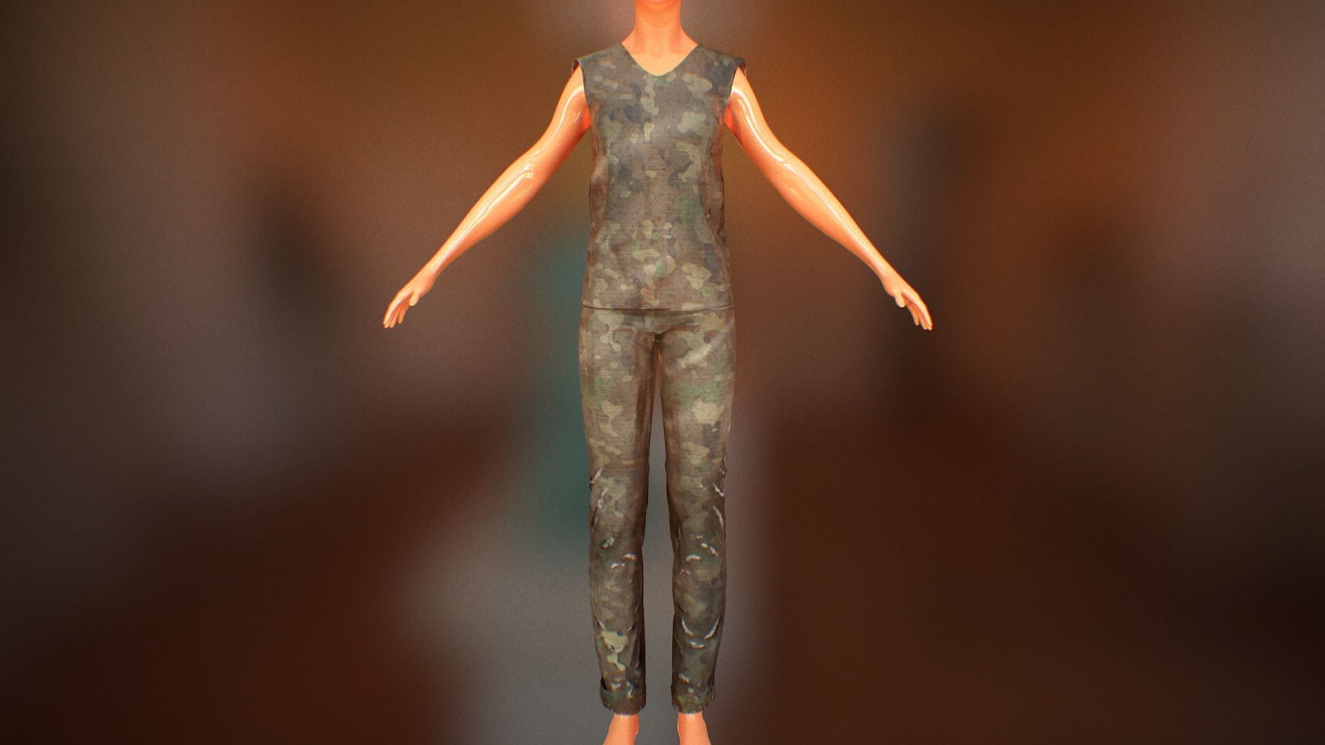 Pant suit Low-poly 3D model_18