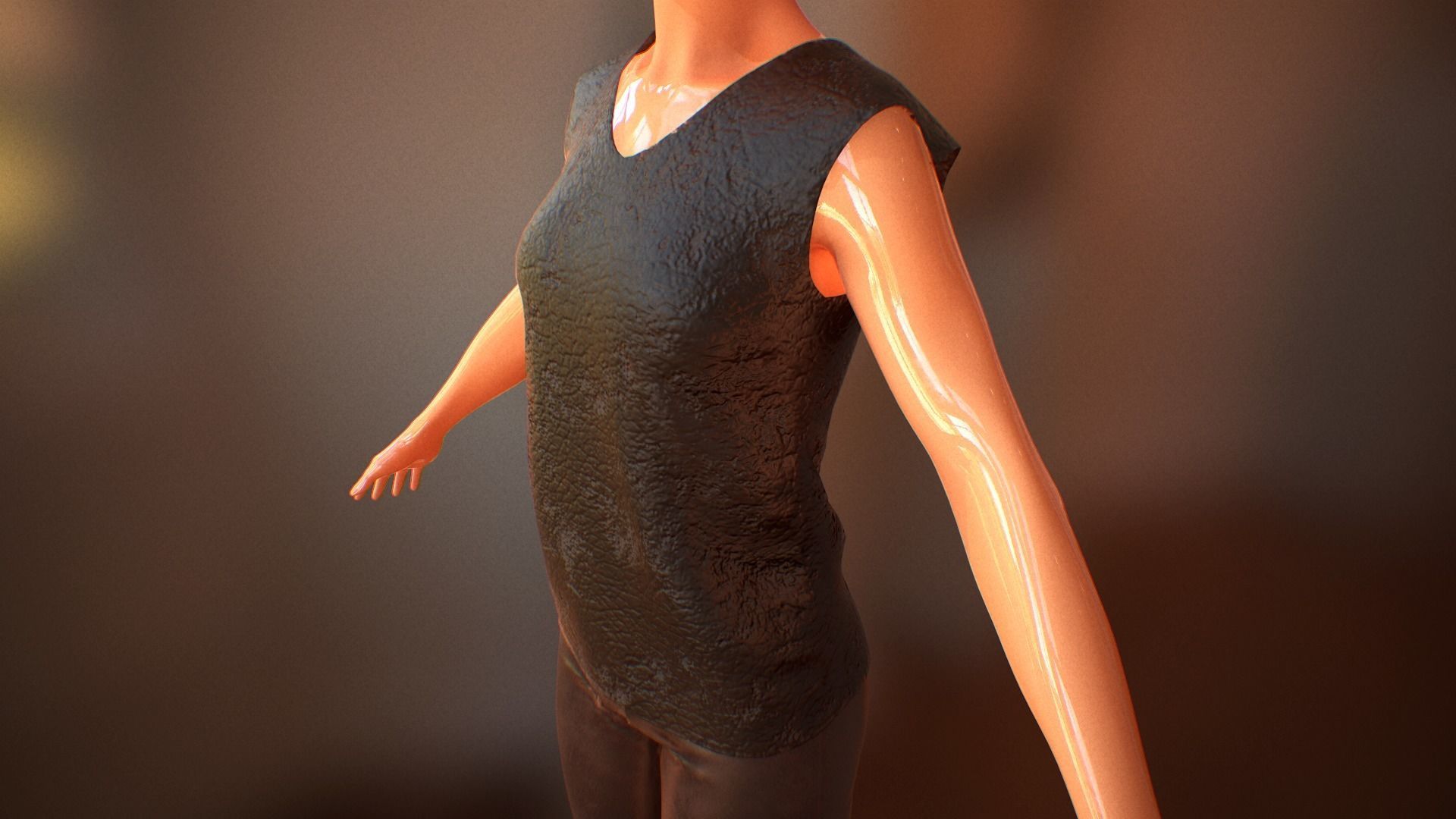 Pant suit Low-poly 3D model_16