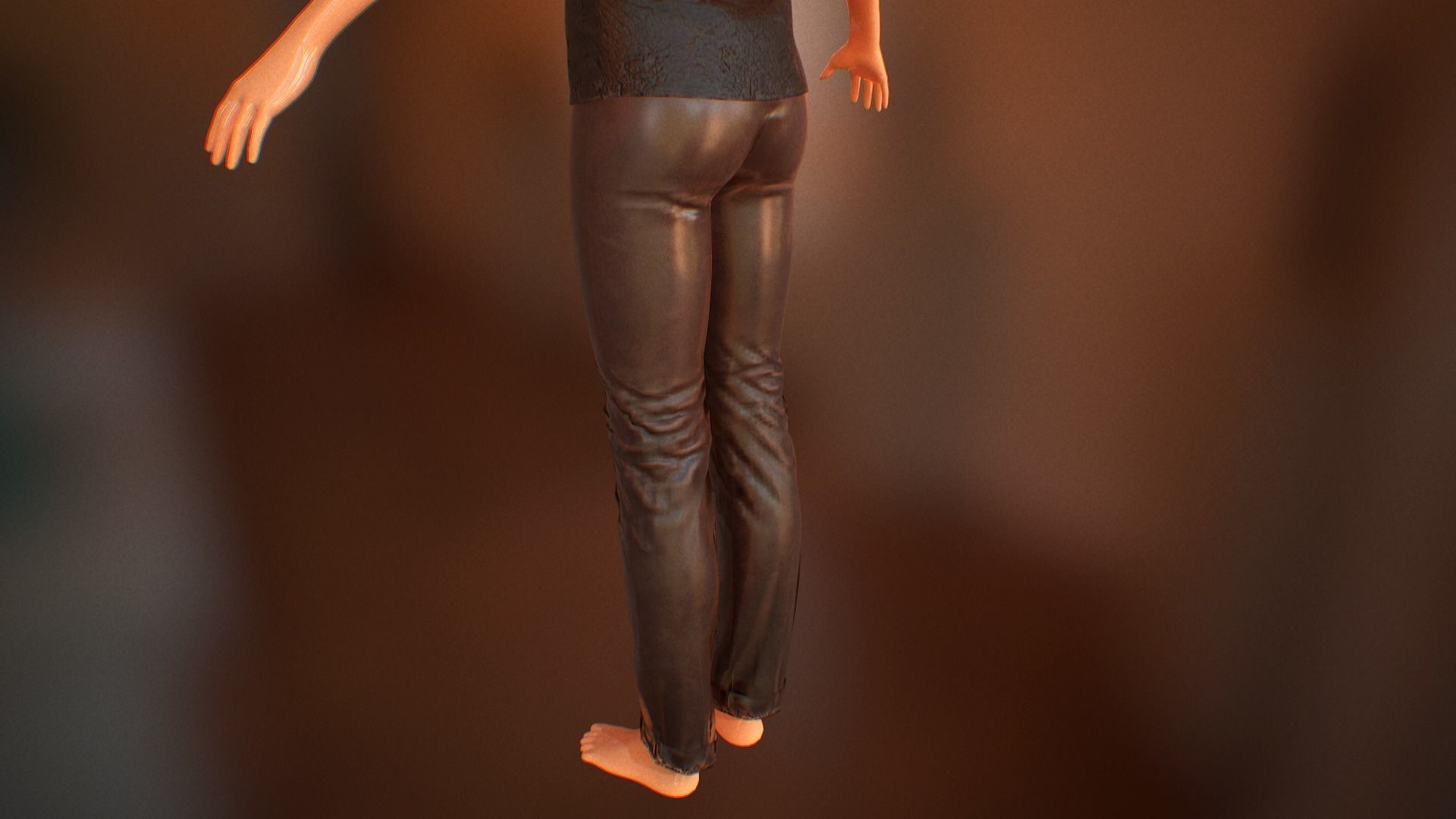 Pant suit Low-poly 3D model_14