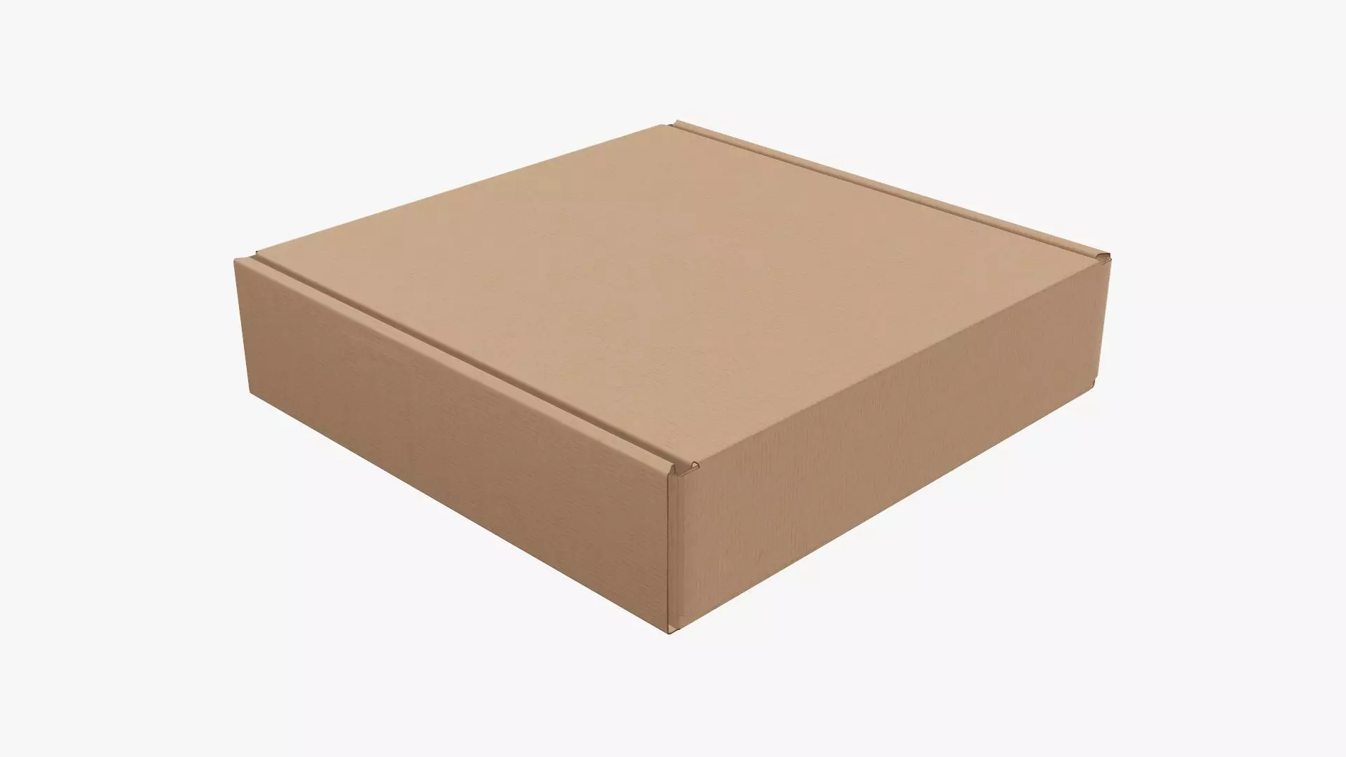 Corrugated cardboard box packaging 02 3D model