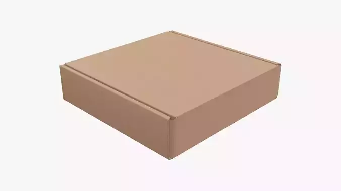 Corrugated cardboard box packaging 02 3D model