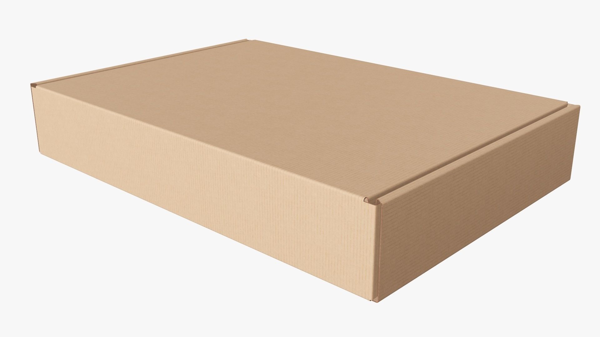 Corrugated cardboard box packaging 03 3D model_3