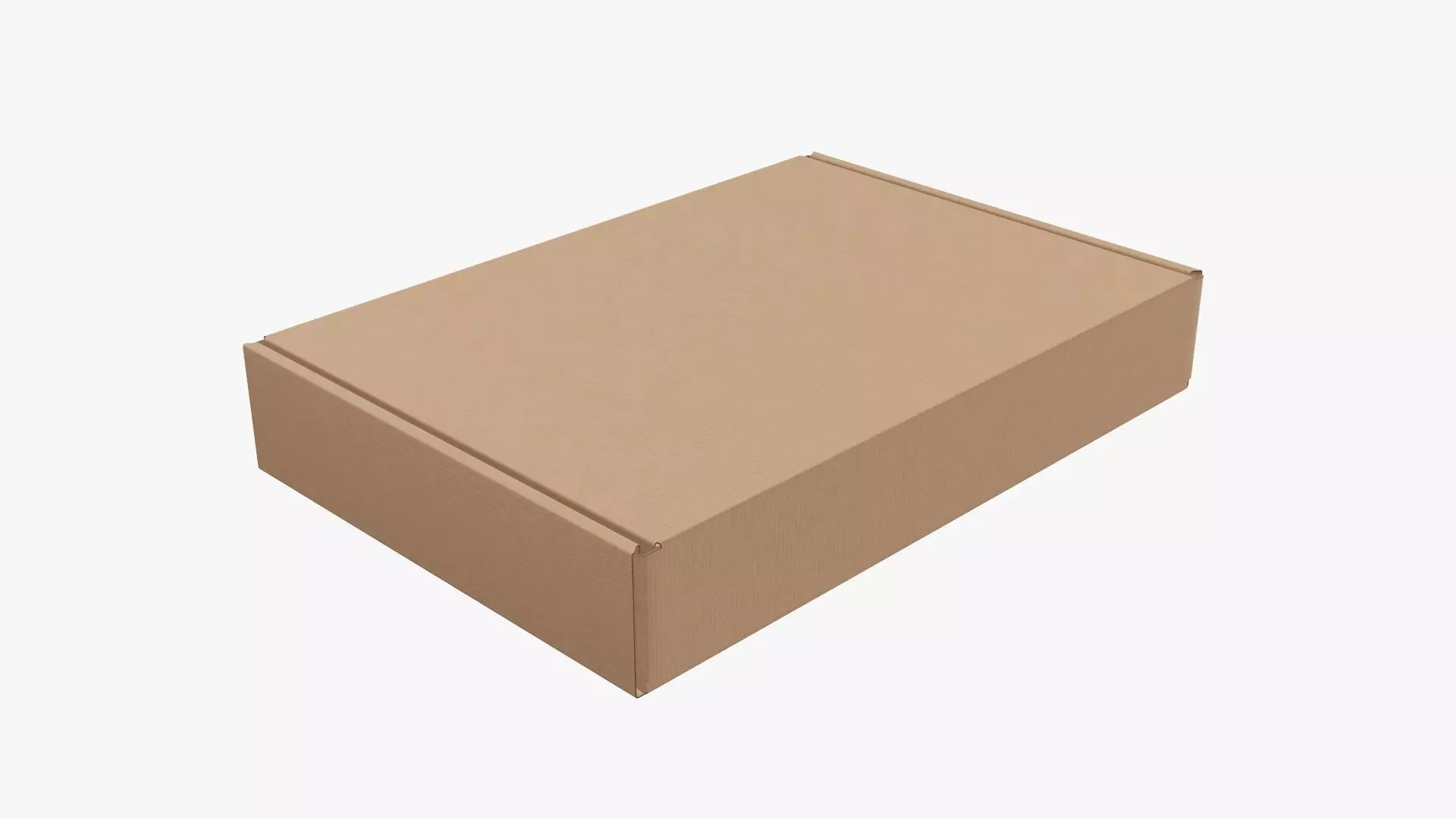 Corrugated cardboard box packaging 03 3D model_0