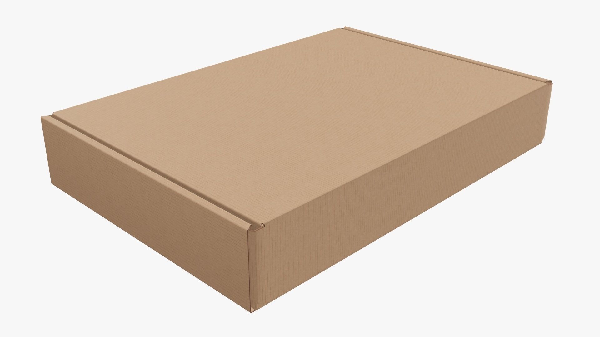 Corrugated cardboard box packaging 03 3D model_1