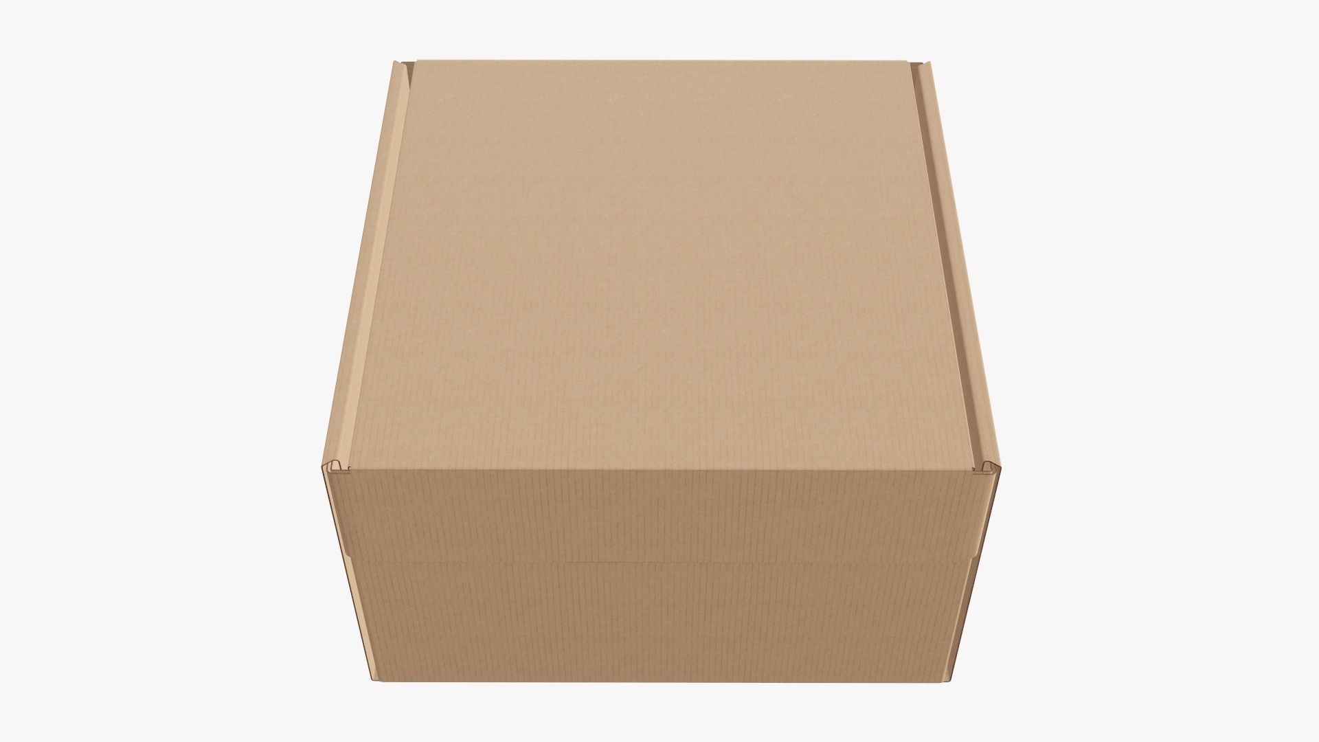 Corrugated cardboard box packaging 04 3D model_1