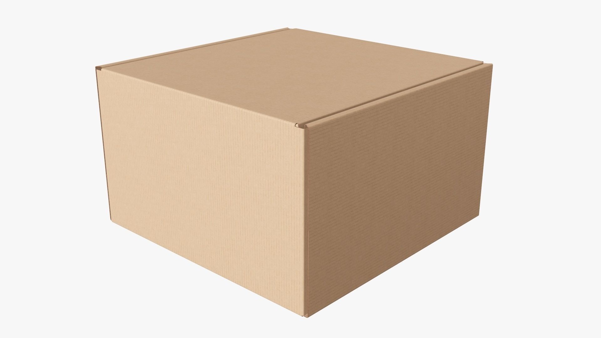 Corrugated cardboard box packaging 04 3D model_2