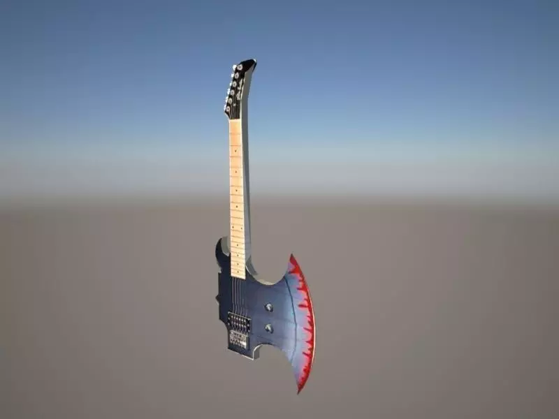 guitarra hacha Free low-poly 3D model