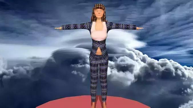 nice model of a woman in a suit