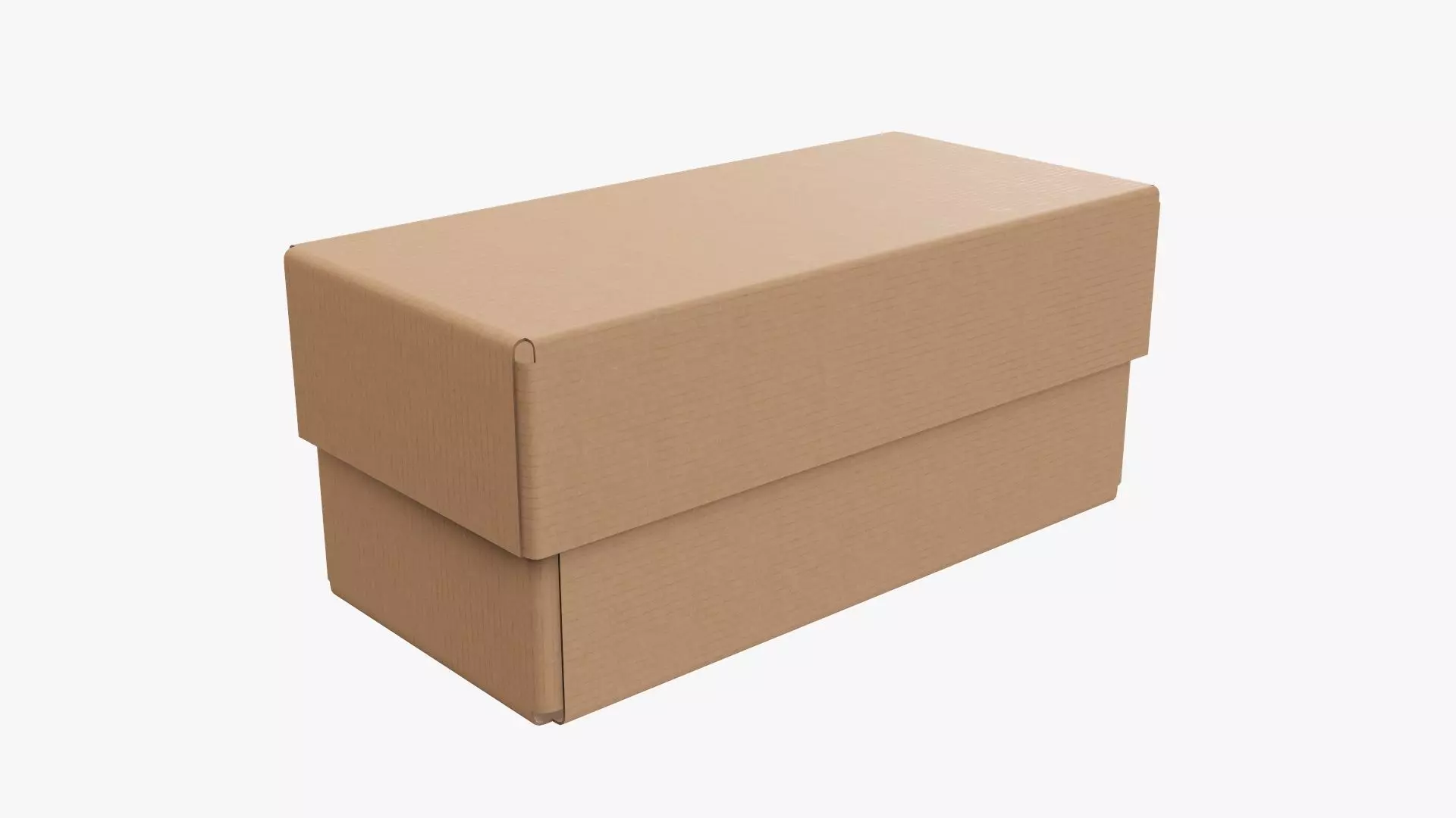 Lid and try cardboard box packing 01 3D model