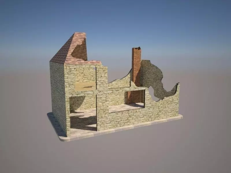 casa en ruinas Free low-poly 3D model