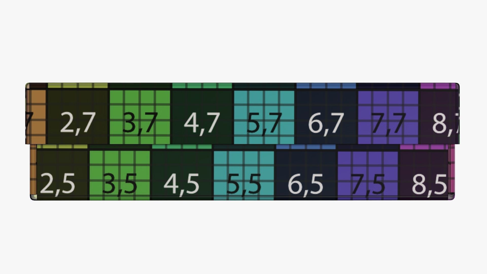 Lid and try cardboard box packing 02 3D model_13