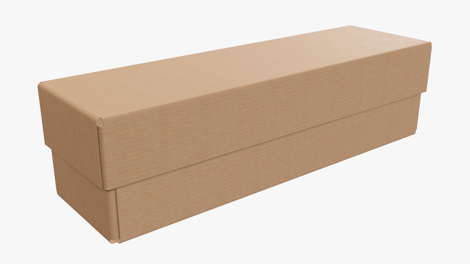 Lid and try cardboard box packing 02 3D model_1