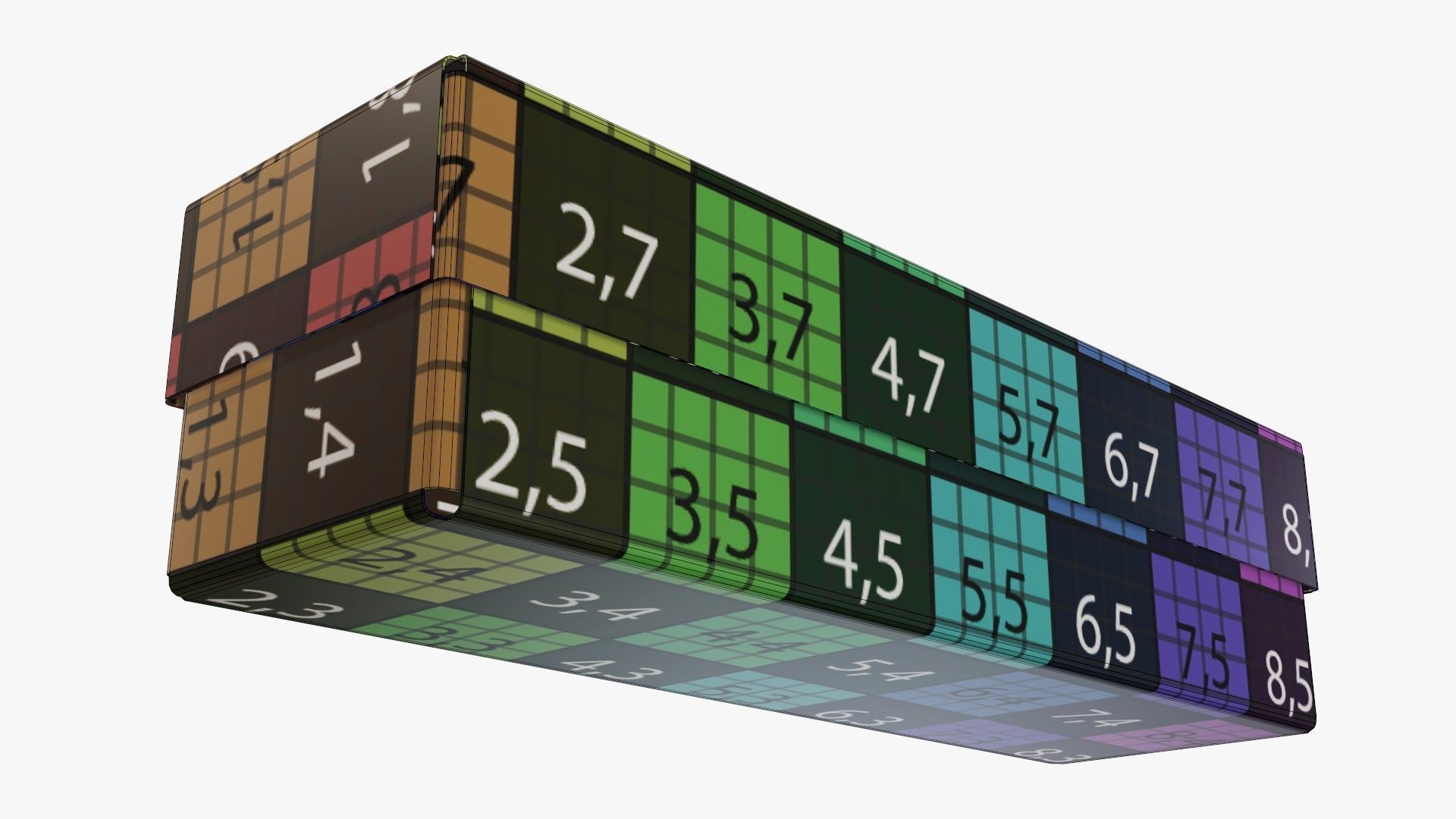 Lid and try cardboard box packing 02 3D model_14