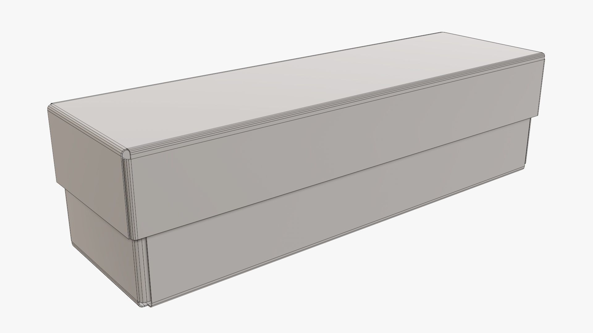 Lid and try cardboard box packing 02 3D model_6