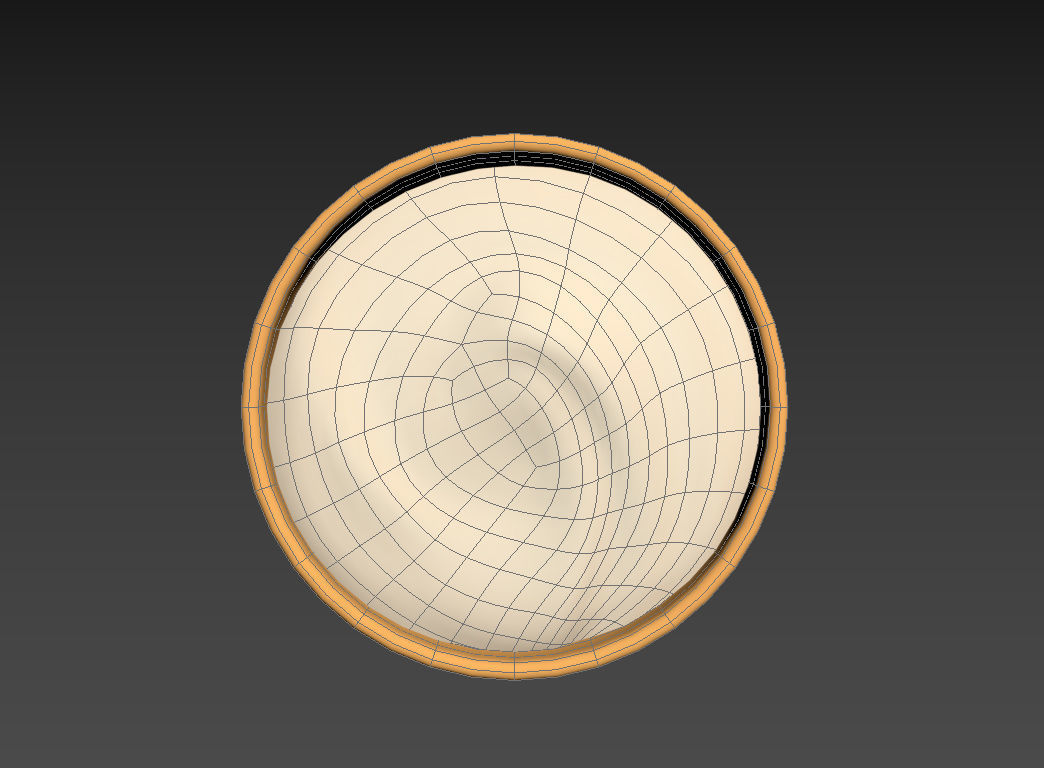 Yogurt orange bowl 3D model_19