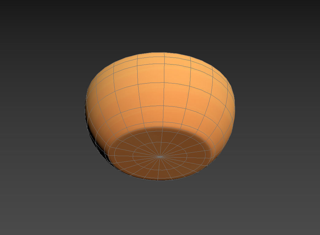 Yogurt orange bowl 3D model_17