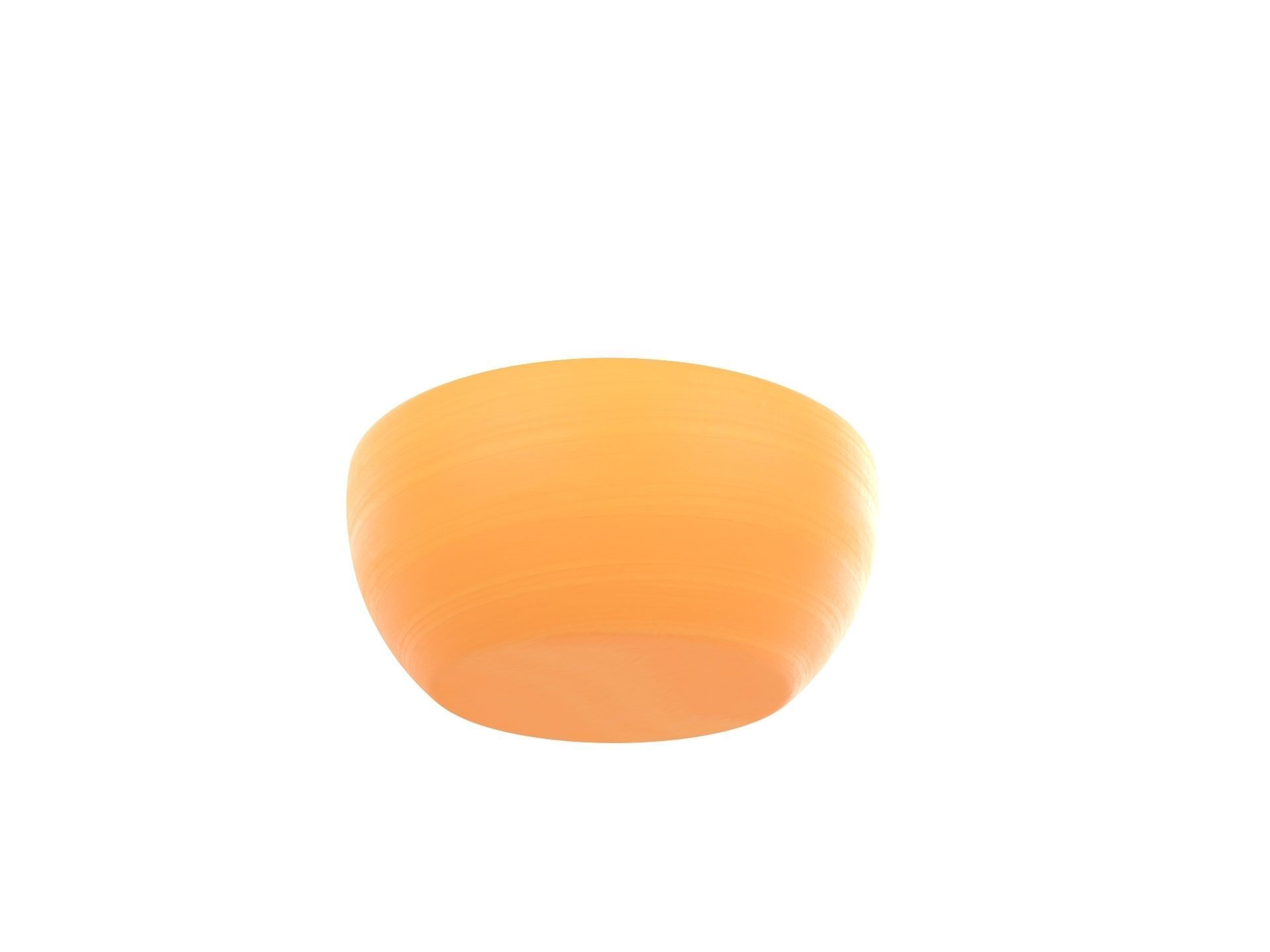 Yogurt orange bowl 3D model_2
