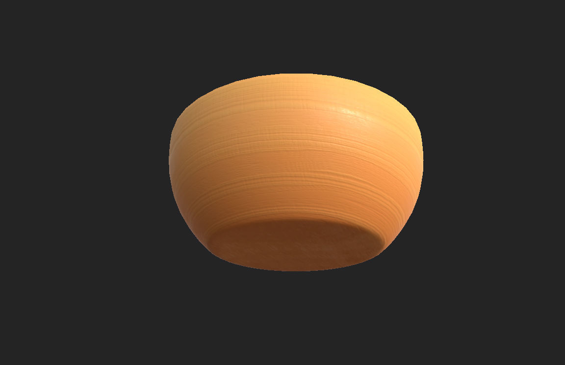 Yogurt orange bowl 3D model_10
